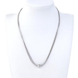 Thoreau 3 Strand Snake Necklace | Vintage Sterling Silver 925 | 16" | N0914